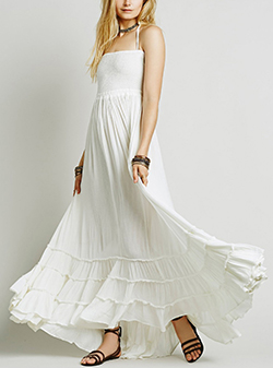 Women's Strapless Backless Maxi Dress